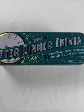 ✨ Hacche After Dinner Trivia Game In Decorative Collectible Tin 🎲 ✨